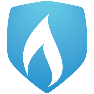 Blue Fire Shield Emblem
